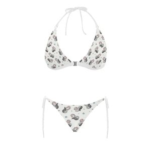 Sleep Raccoon Pattern Sexy Bikinis Two-Pieces Swimsuits