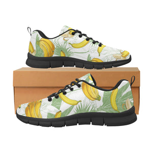 Banana Pattern Background Men's Sneakers Black