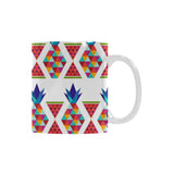 Geometric Pineapple Pattern Classical White Mug (FulFilled In US)