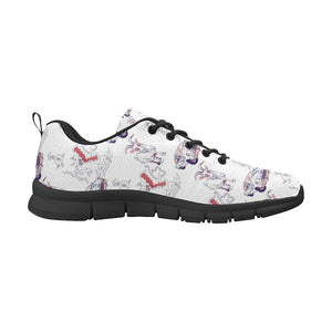 Goat Car Pattern Men's Sneakers Black