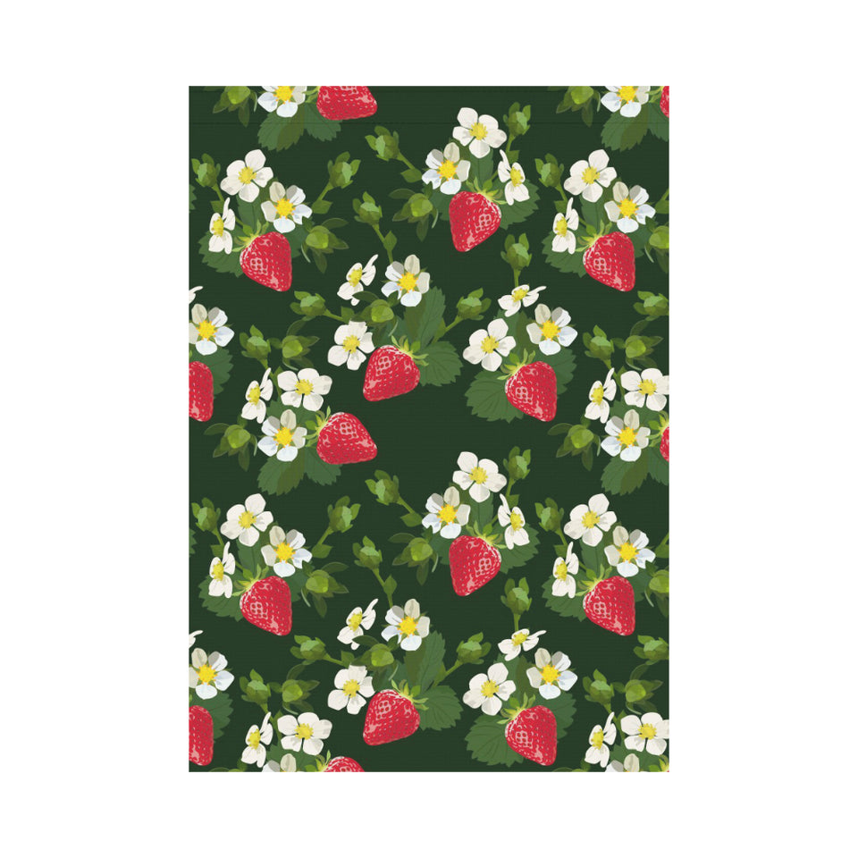 Strawberry Pattern Background House Flag Garden Flag