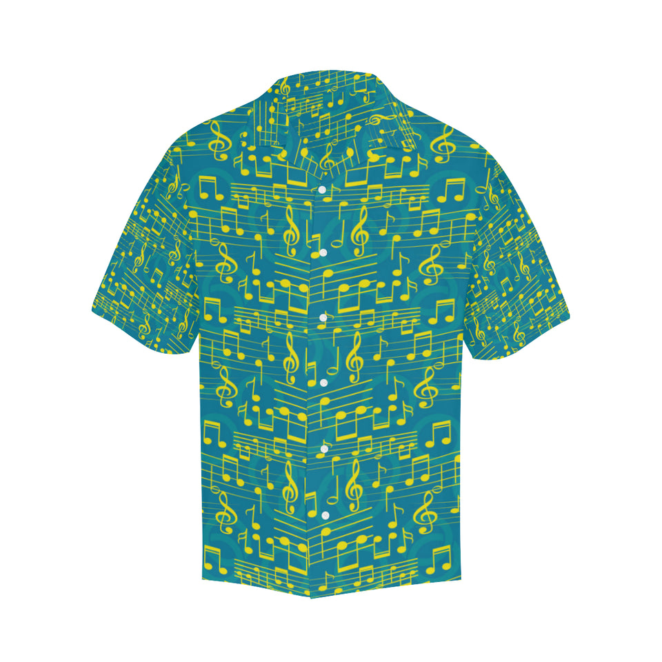 Music Notes Pattern Print Design 05 Men's All Over Print Hawaiian Shirt (Model T58)