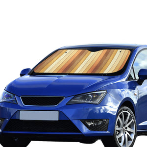 Wood Printed Pattern Print Design 01 Car Sun Shade