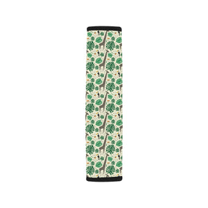 Giraffe Pattern Print Design 02 Car Seat Belt Cover