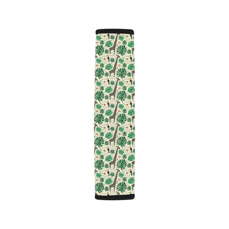 Giraffe Pattern Print Design 02 Car Seat Belt Cover