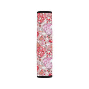 Red Pink Hot Air Balloon Pattern Car Seat Belt Cover