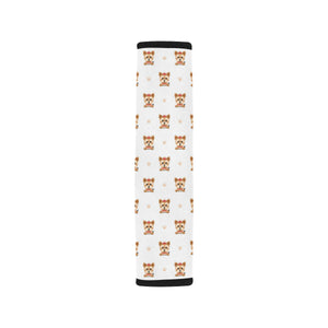 Yorkshire Terrier Pattern Print Design 03 Car Seat Belt Cover