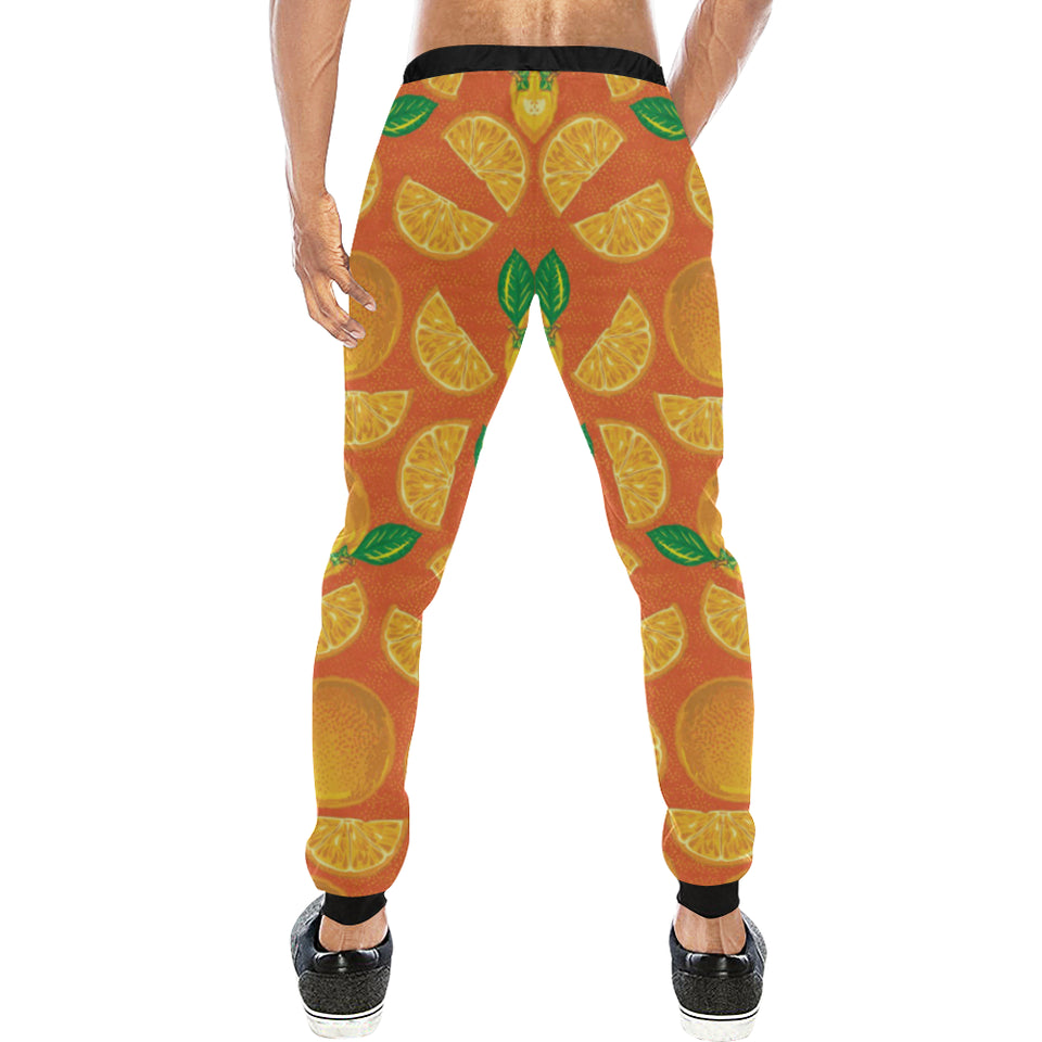 Orange Pattern background Unisex Casual Sweatpants