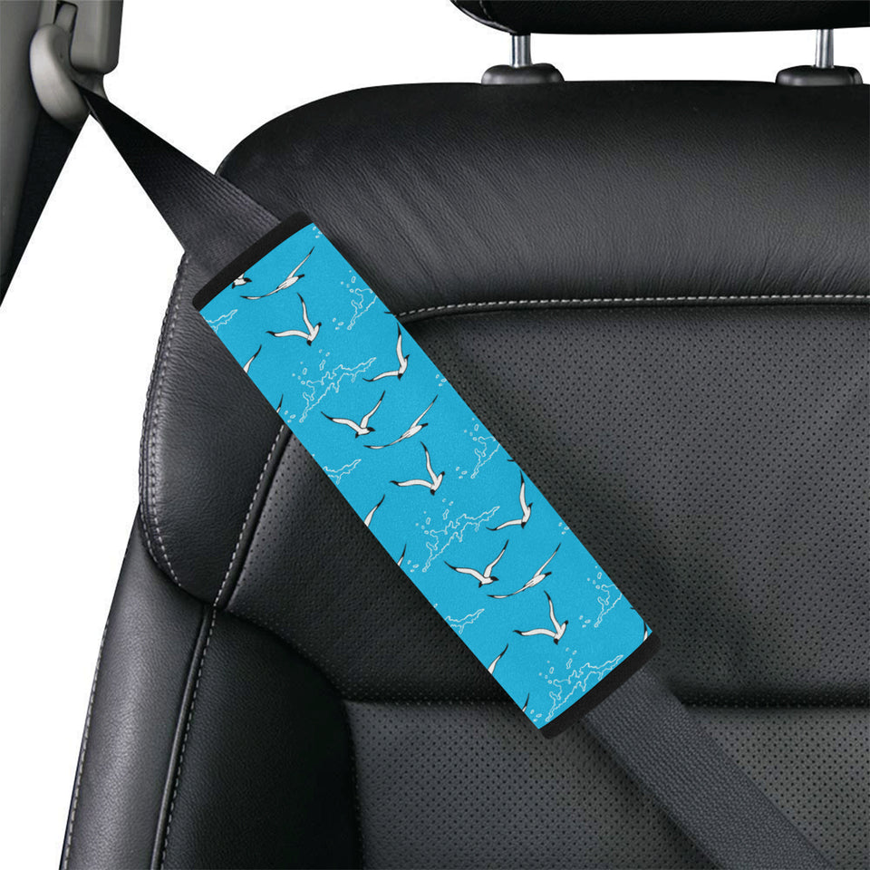 Seagull Pattern Print Design 05 Car Seat Belt Cover