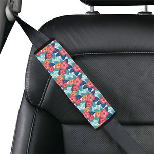 Hibiscus Pattern Print Design 05 Car Seat Belt Cover