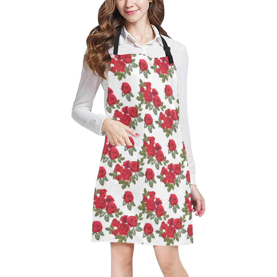 Rose Pattern Print Design 05 Adjustable Apron