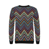 Zigzag African Afro Dashiki Adinkra Kente Women's Crew Neck Sweatshirt