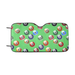 Billiard Ball Pattern Print Design 02 Car Sun Shade