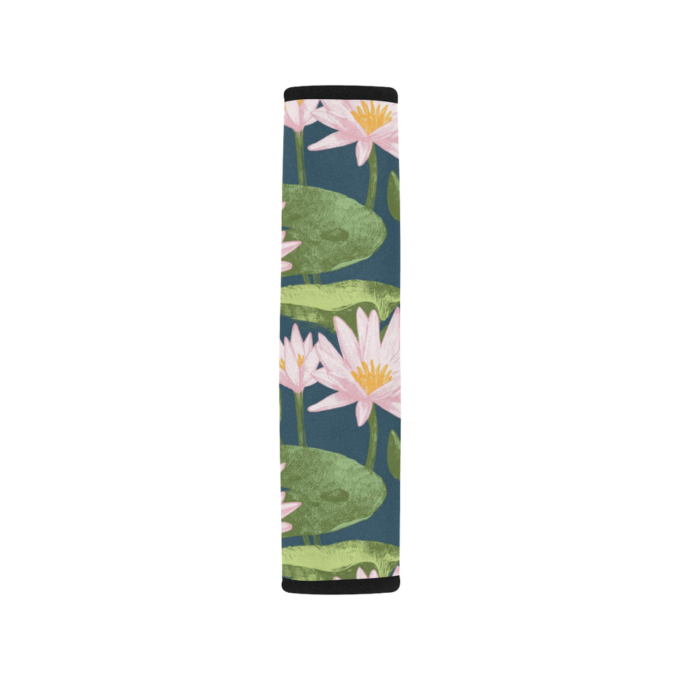 Lotus Waterlily Pattern background Car Seat Belt Cover