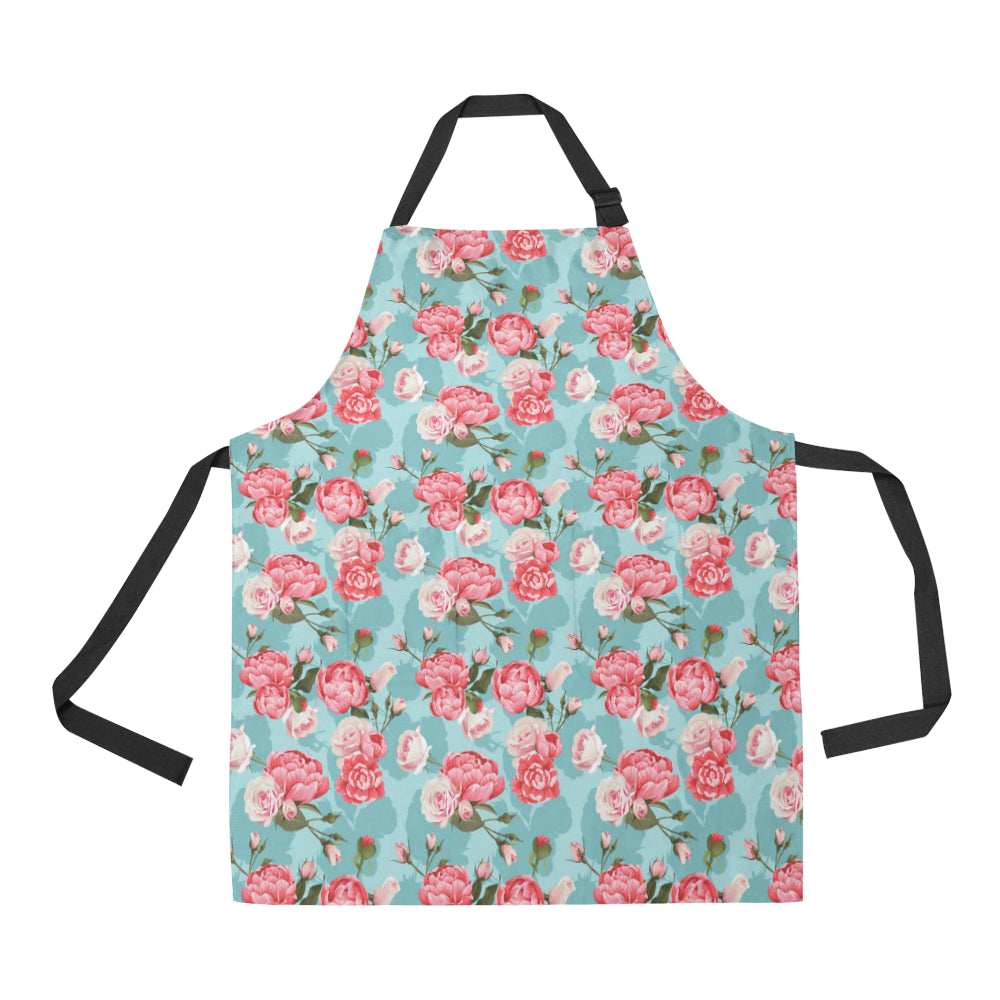 Rose Pattern Print Design 03 Adjustable Apron