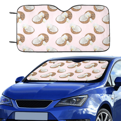 Coconut Pattern Print Design 05 Car Sun Shade