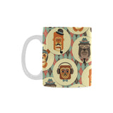 Monkey Pattern Classical White Mug (FulFilled In US)