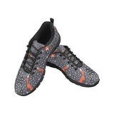 Fox Snow Winter Pattern Men's Sneakers Black