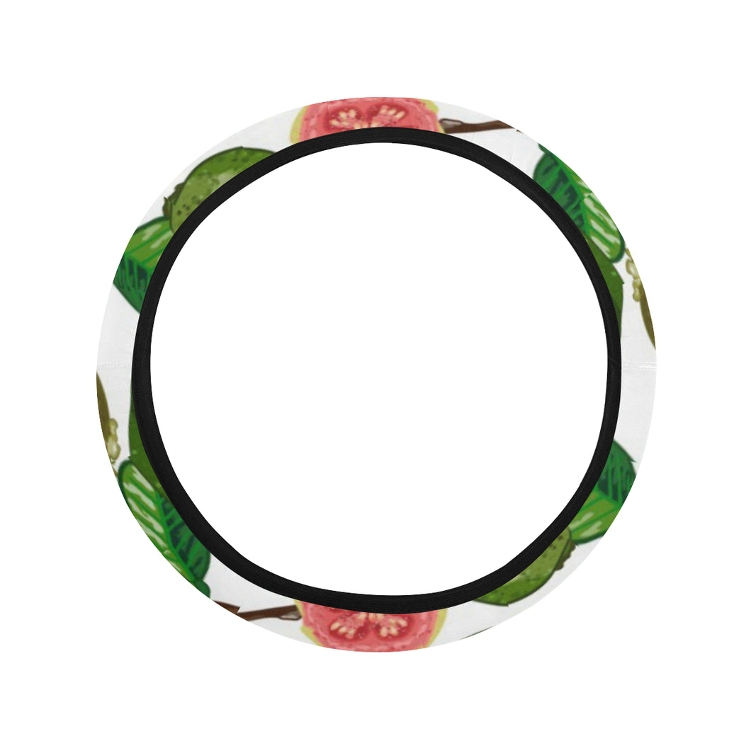 Guava Leaves Pattern Car Steering Wheel Cover