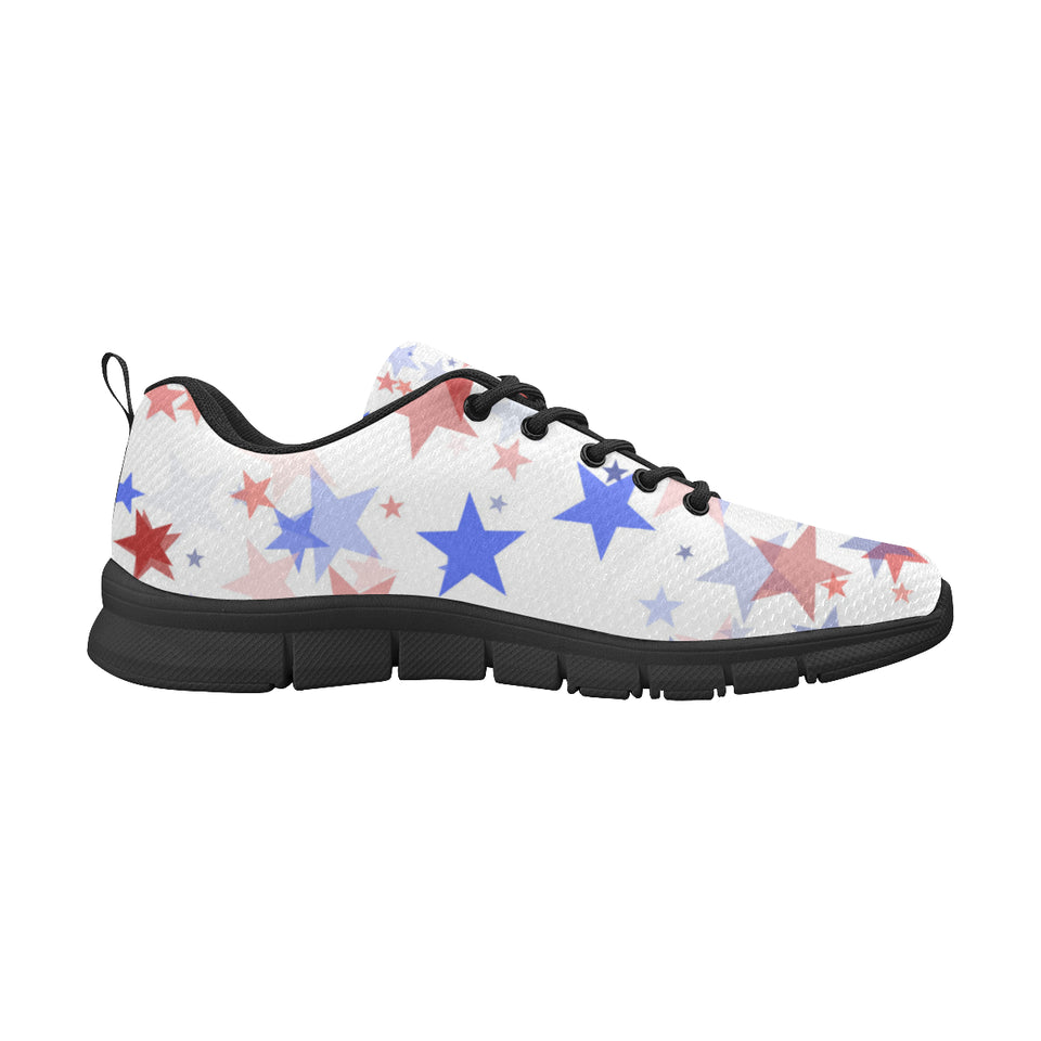 USA Star Pattern Men's Sneakers Black