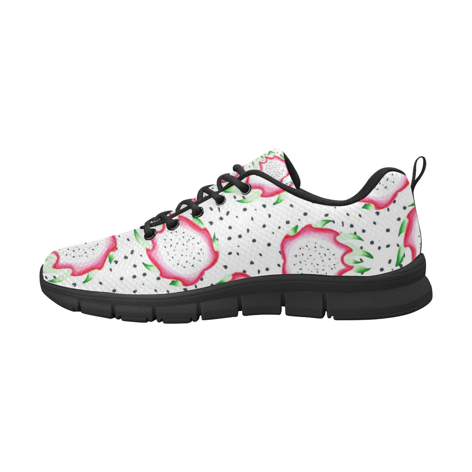 Dragon Fruit Seed Pattern Men's Sneakers Black