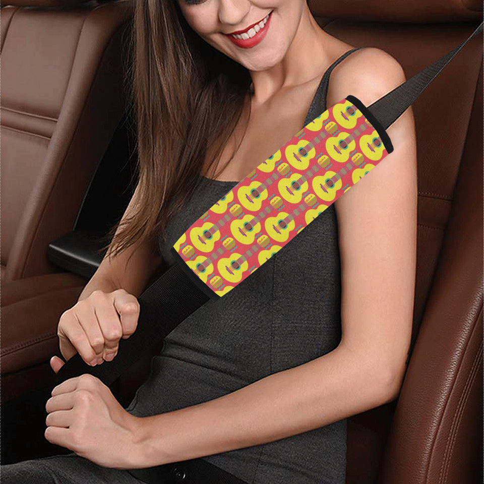 Classic Guitar Theme Pattern Car Seat Belt Cover