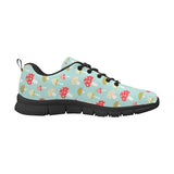 Mushroom Pattern Background Men's Sneakers Black