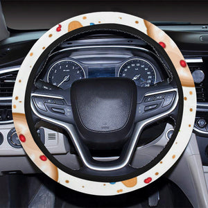 Christmas Cookie Pattern Car Steering Wheel Cover