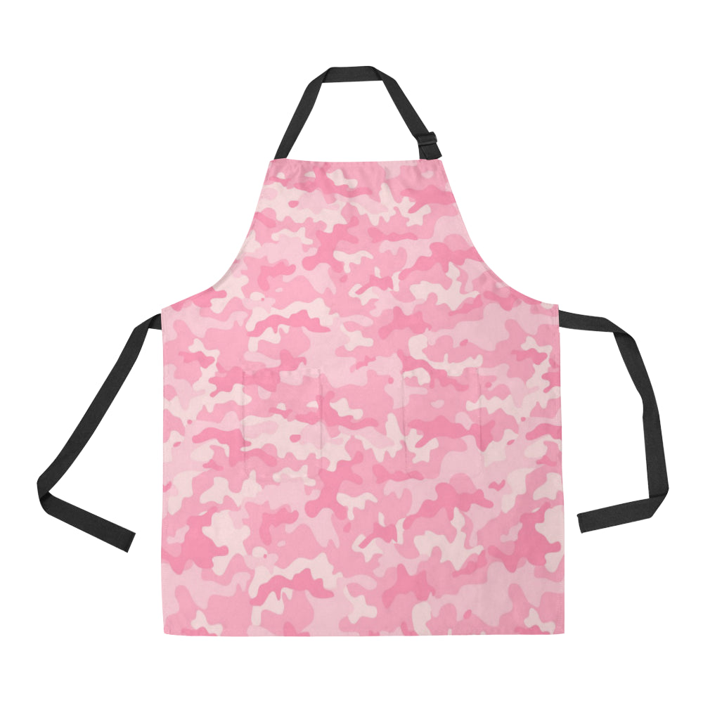 Pink Camo Camouflage Pattern Adjustable Apron