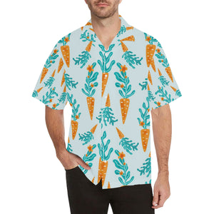 Carrot Pattern Print Design 03 Men's All Over Print Hawaiian Shirt (Model T58)