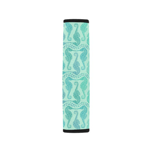 Seahorse Green Pattern Car Seat Belt Cover