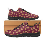 Christmas Ginger Cookie Pattern Background Men's Sneakers Black