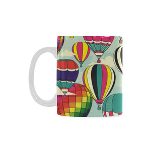 Hot Air Balloon Pattern Background Classical White Mug (FulFilled In US)