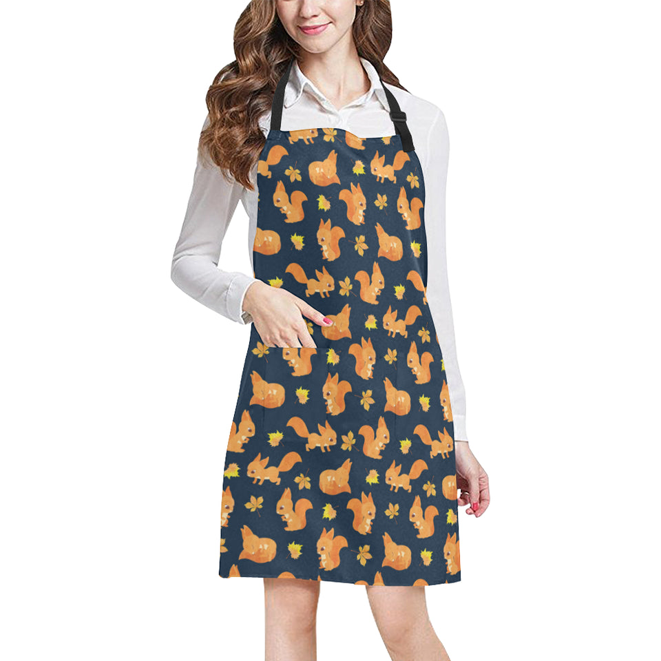 Squirrel Pattern Print Design 05 Adjustable Apron