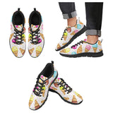 Color Ice Cream Cone Pattern Men's Sneakers Black