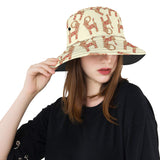 Yule Goat or Christmas goat Pattern Unisex Bucket Hat