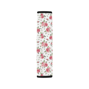 Rose Pattern Print Design 02 Car Seat Belt Cover