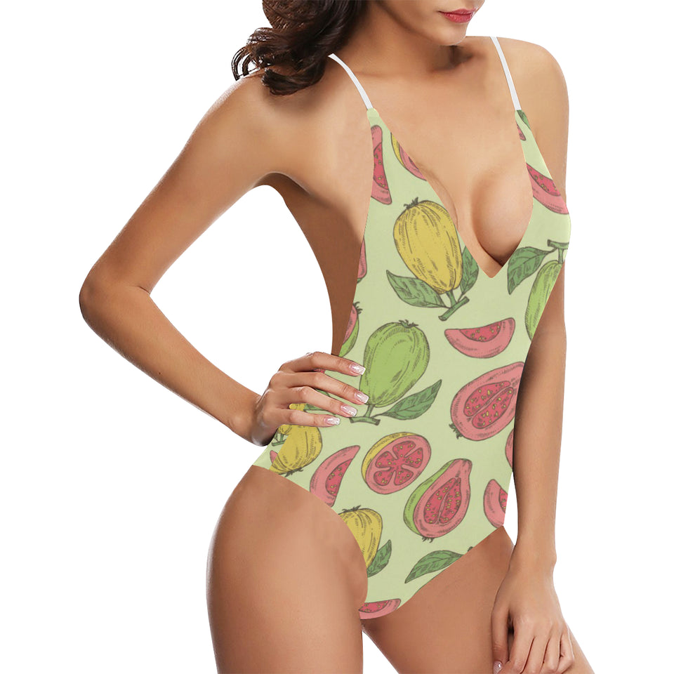 Guava Pattern Background Women's One-Piece Swimsuit