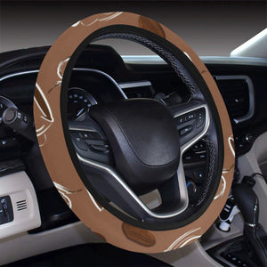 Coffee Cup and Coffe Bean Pattern Car Steering Wheel Cover