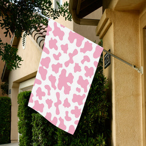 Pink Cow Skin Pattern House Flag Garden Flag