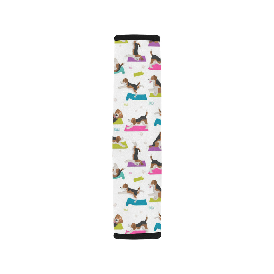 Beagle Yoga Pattern Car Seat Belt Cover