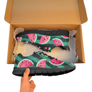 Watermelon Pattern Men's Sneakers Black