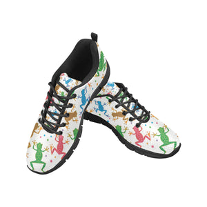 Colorful Frog Pattern Men's Sneakers Black