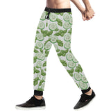 Sliced Cucumber Leaves Pattern Unisex Casual Sweatpants