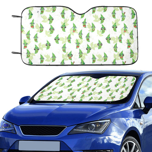 Green Peas Pattern Print Design 04 Car Sun Shade