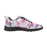 Flamingo Pink Pattern Men's Sneakers Black