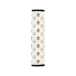 Golden Retriever Pattern Print Design 03 Car Seat Belt Cover