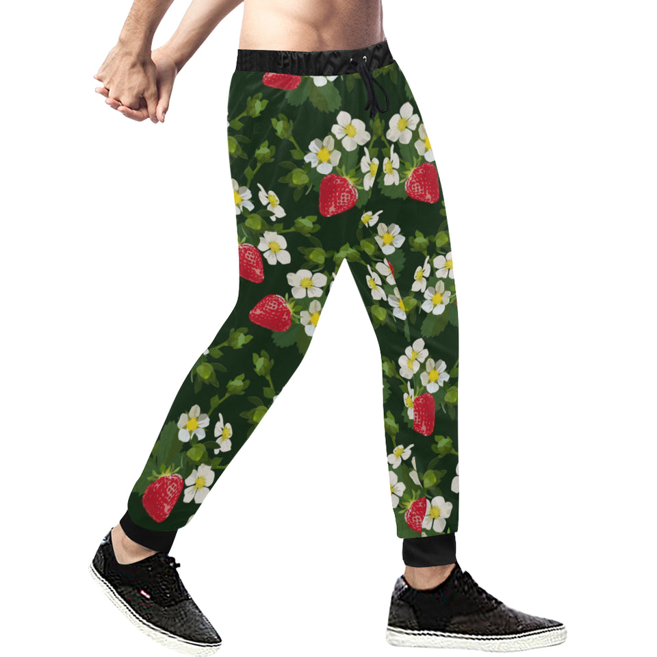 Strawberry Pattern Background Unisex Casual Sweatpants