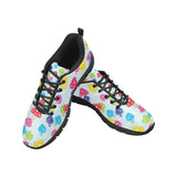 Colorful Mushroom Pattern Men's Sneakers Black