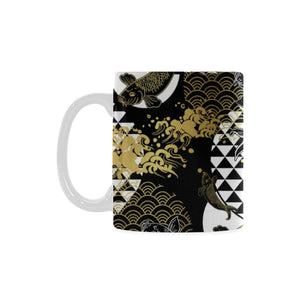 Koi Fish Carp Fish Japanese Pattern Classical White Mug (FulFilled In US)